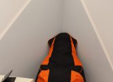 Кресло-мешок Геймерское оранжево-черное 120*90